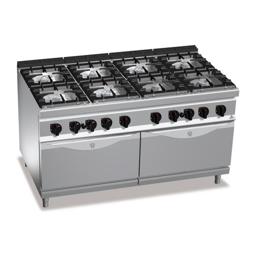 Cucina a gas 6 fuochi con 2 forni a gas high Power serie 90